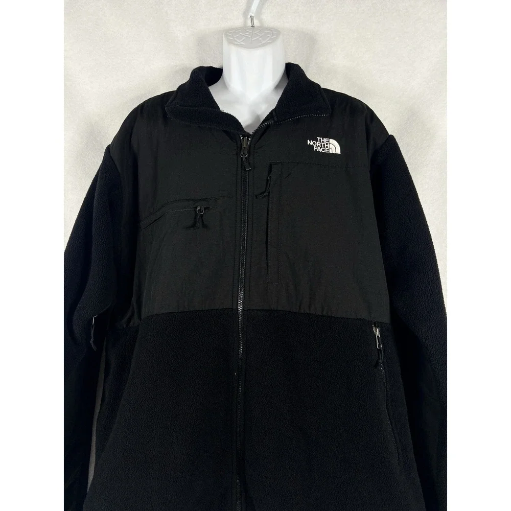 The North Face Denali Jacket Mens XL Black Fleece Lined Full Zip Polartec